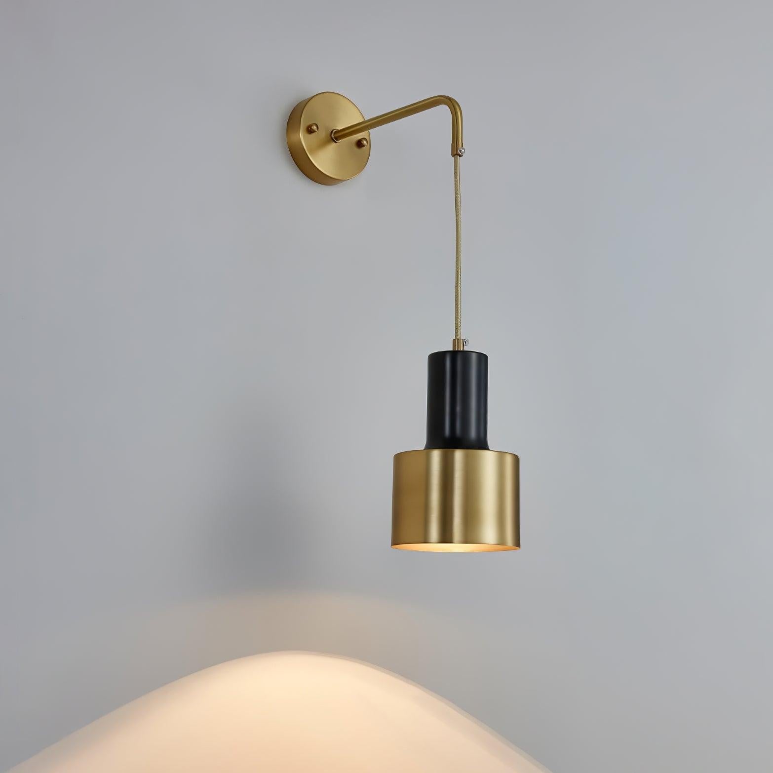 Brivon Brass Linear Wall Light, Bedroom Wall Sconce, detail 20