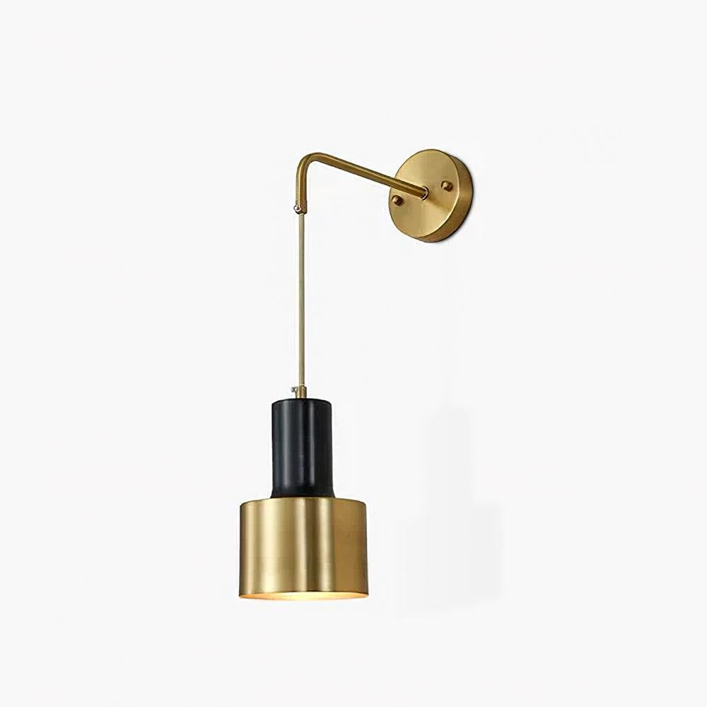Brivon Brass Linear Wall Light, Bedroom Wall Sconce, detail 3