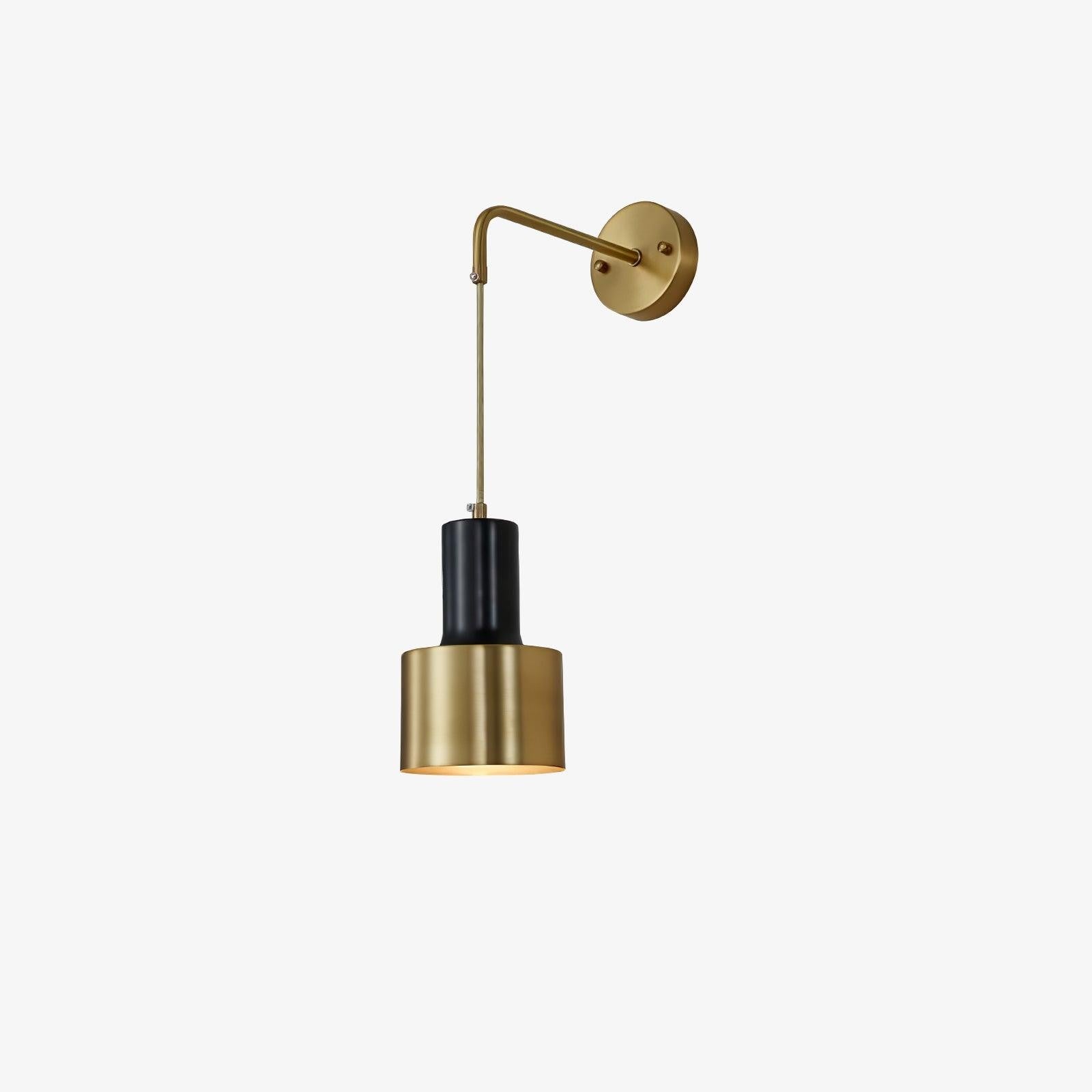 Brivon Brass Linear Wall Light, Bedroom Wall Sconce, detail 7