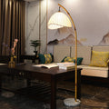 Bamboo Floor Light Stylish Lighting for Study & Bedroom, Floor Lamp, Iron + Marble, Height 160 cm