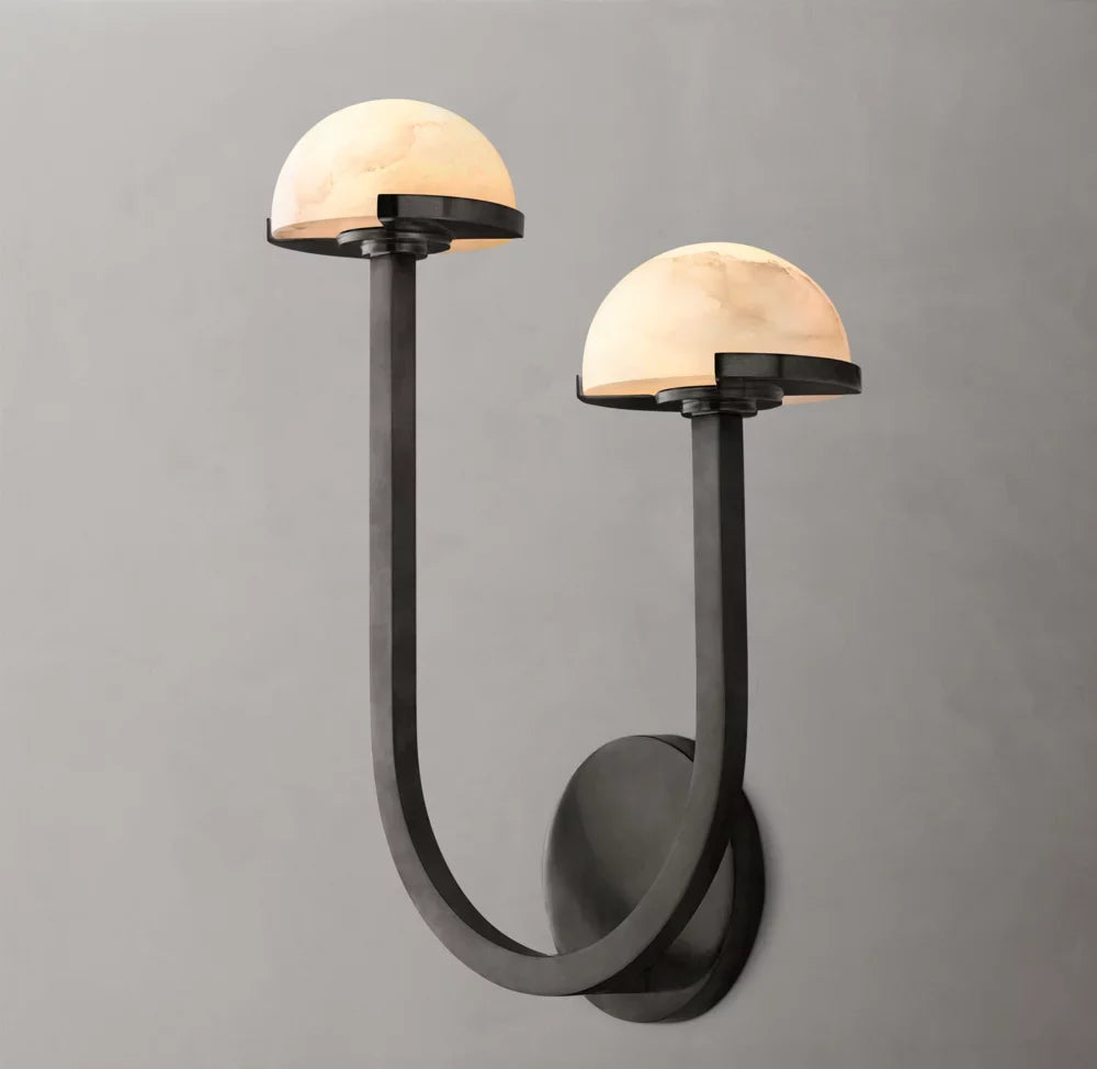 Pedra Double Wall Light - Right, Bedroom Wall Sconce, detail 3