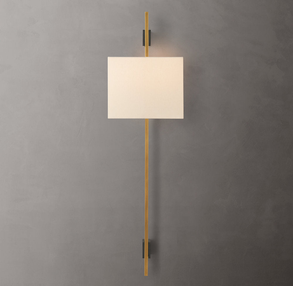 Vela Box Bar Sconce - Box Shade, Bedroom Wall Sconce, detail 5