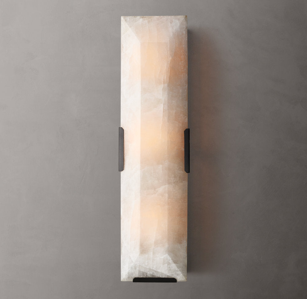 Harlow Calcite Linear Wall Light, Bedroom Wall Sconce, detail 12