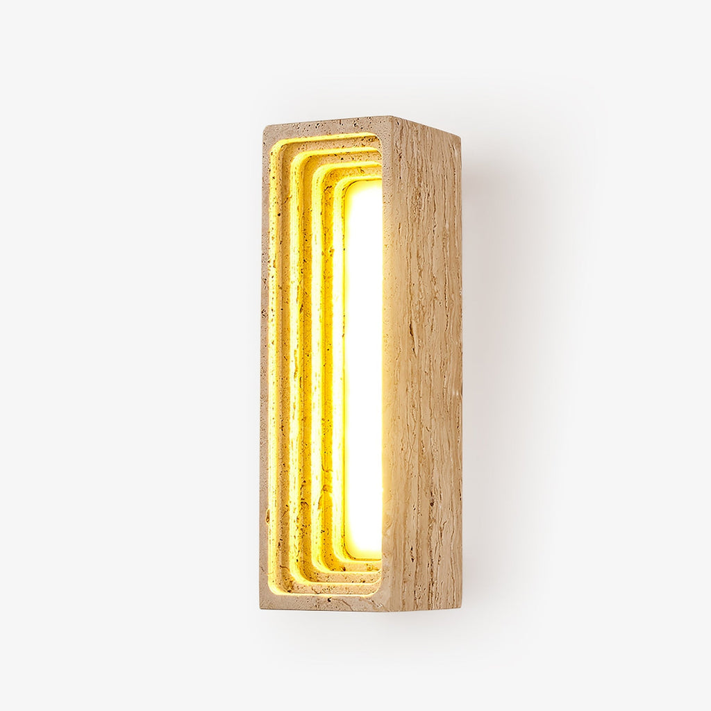 Canyon Travertine Wall Light, Hardwired Wall Sconce, detail 2