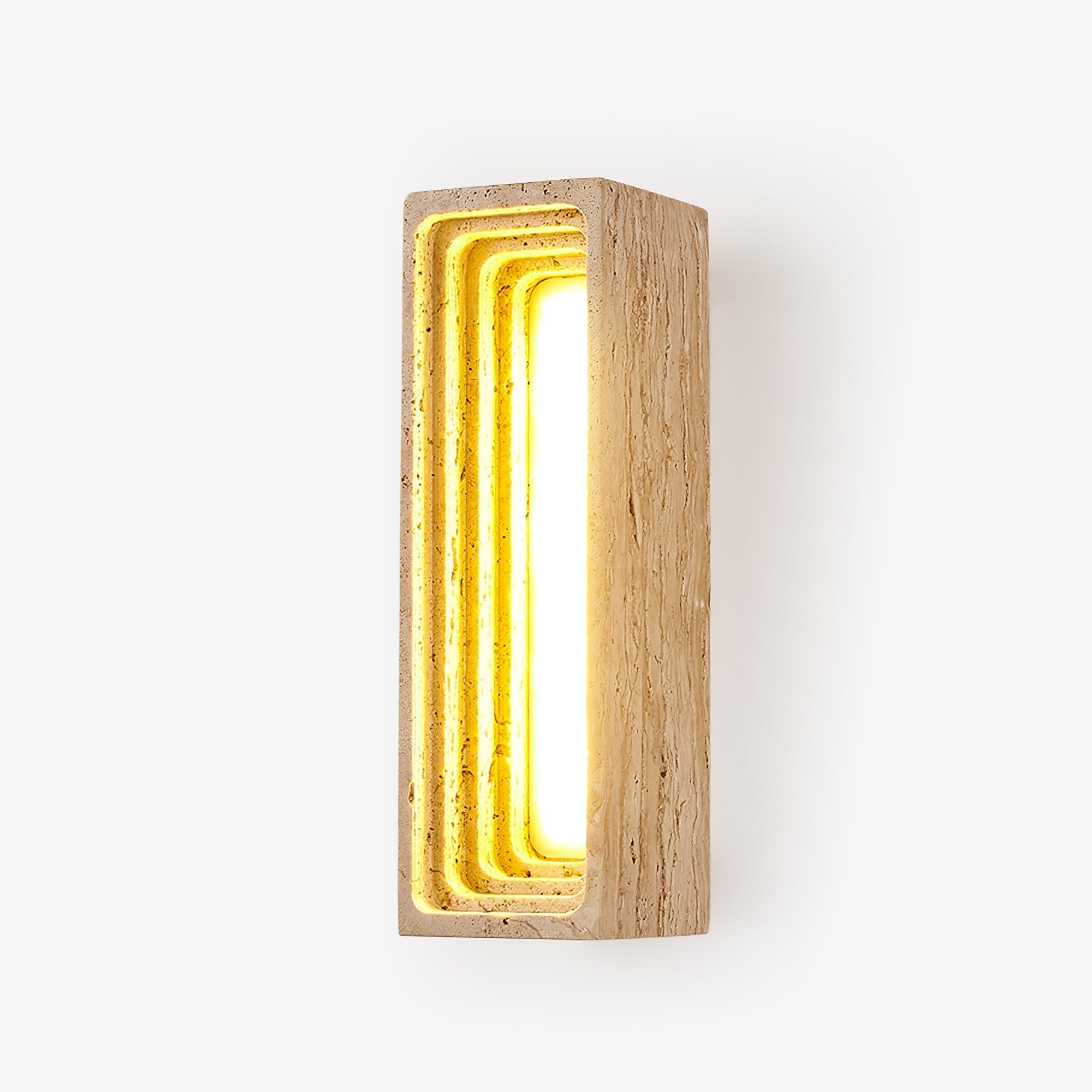 Canyon Travertine Wall Light, Hardwired Wall Sconce, detail 2