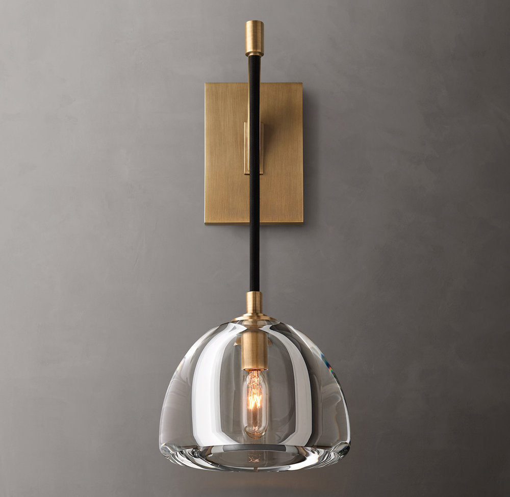 Hemisphere Wall Light, Bathroom Wall Sconce, detail 5