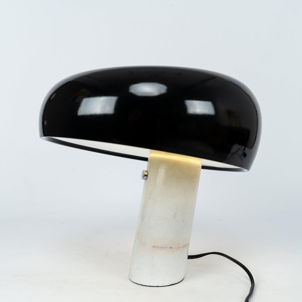 Carrara Marble Glow Table Light, Bedside Table Lamp, Metal, ∅ 15.8″ x H 15″
