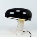 Carrara Marble Glow Table Light, Bedside Table Lamp, Metal, ∅ 15.8″ x H 15″