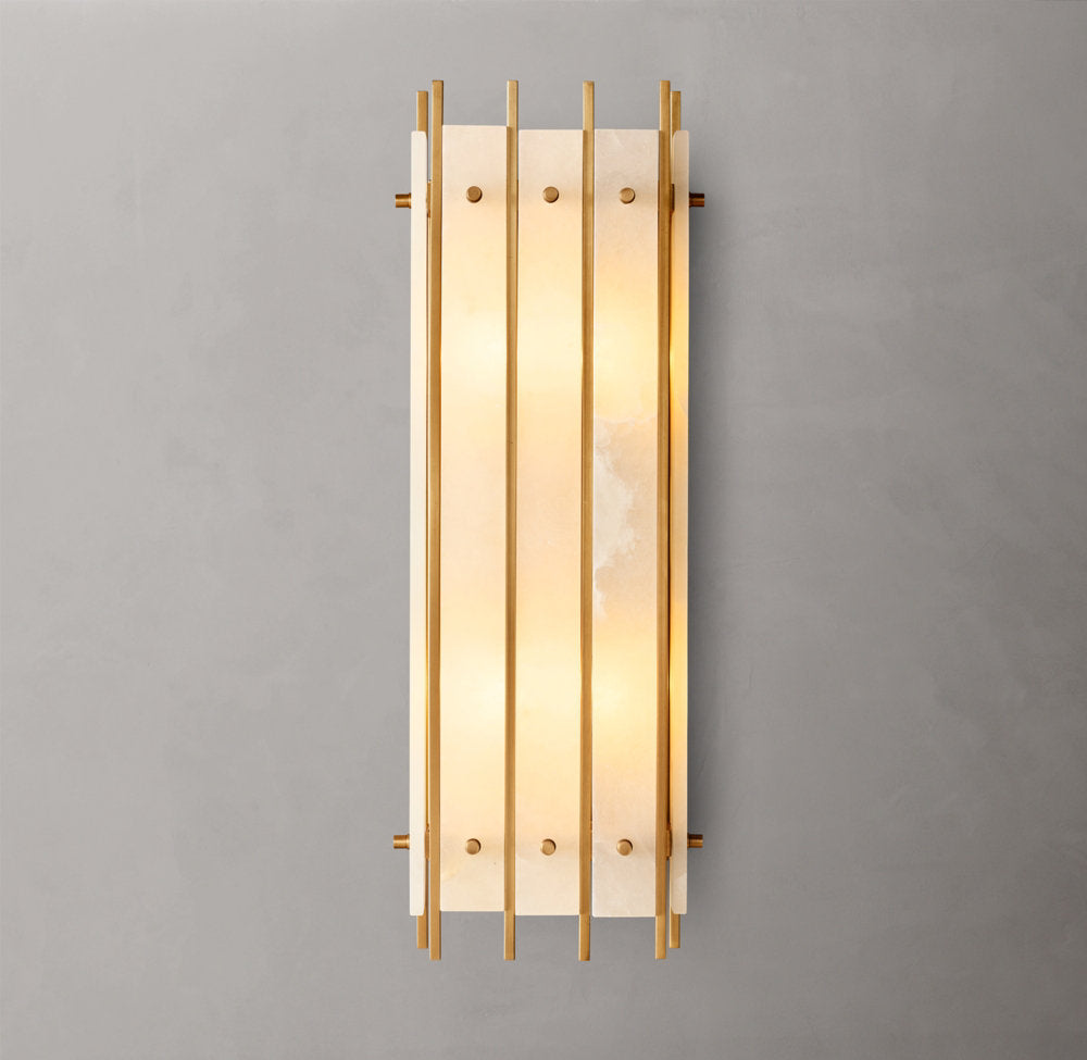 San Marco Alabaster Grand Box Sconce, Bedroom Wall Sconce, detail 6
