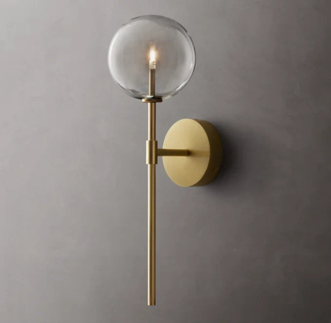 Glass Globe Wall Light, Bathroom Wall Sconce, detail 14