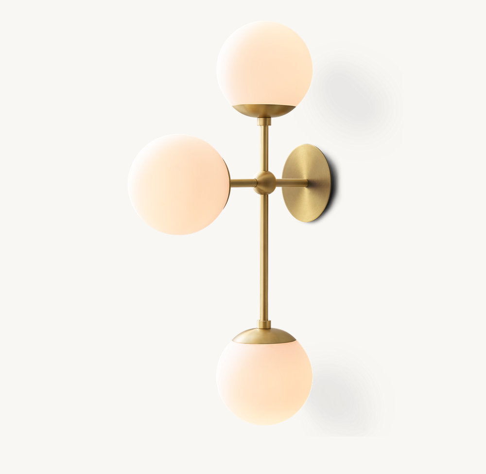 Cirque Triple Wall Light, Bedroom Wall Sconce, detail 5