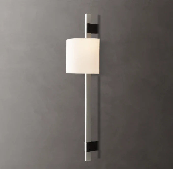 Vela Box Bar Sconce - Circular Shade, Bedroom Wall Sconce, detail 21