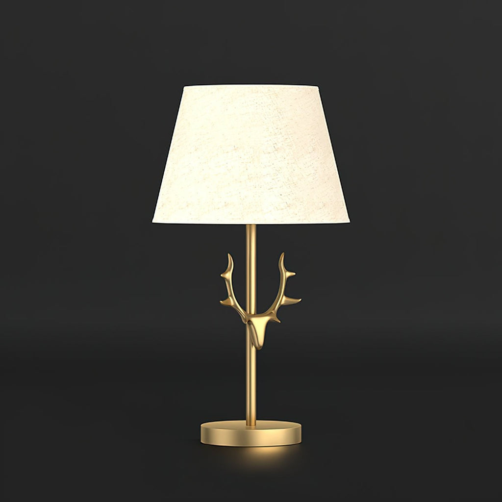 Cervano Antler Accent Table Light, Bedside Table Lamp, ∅ 10.2″ x H 16.9″