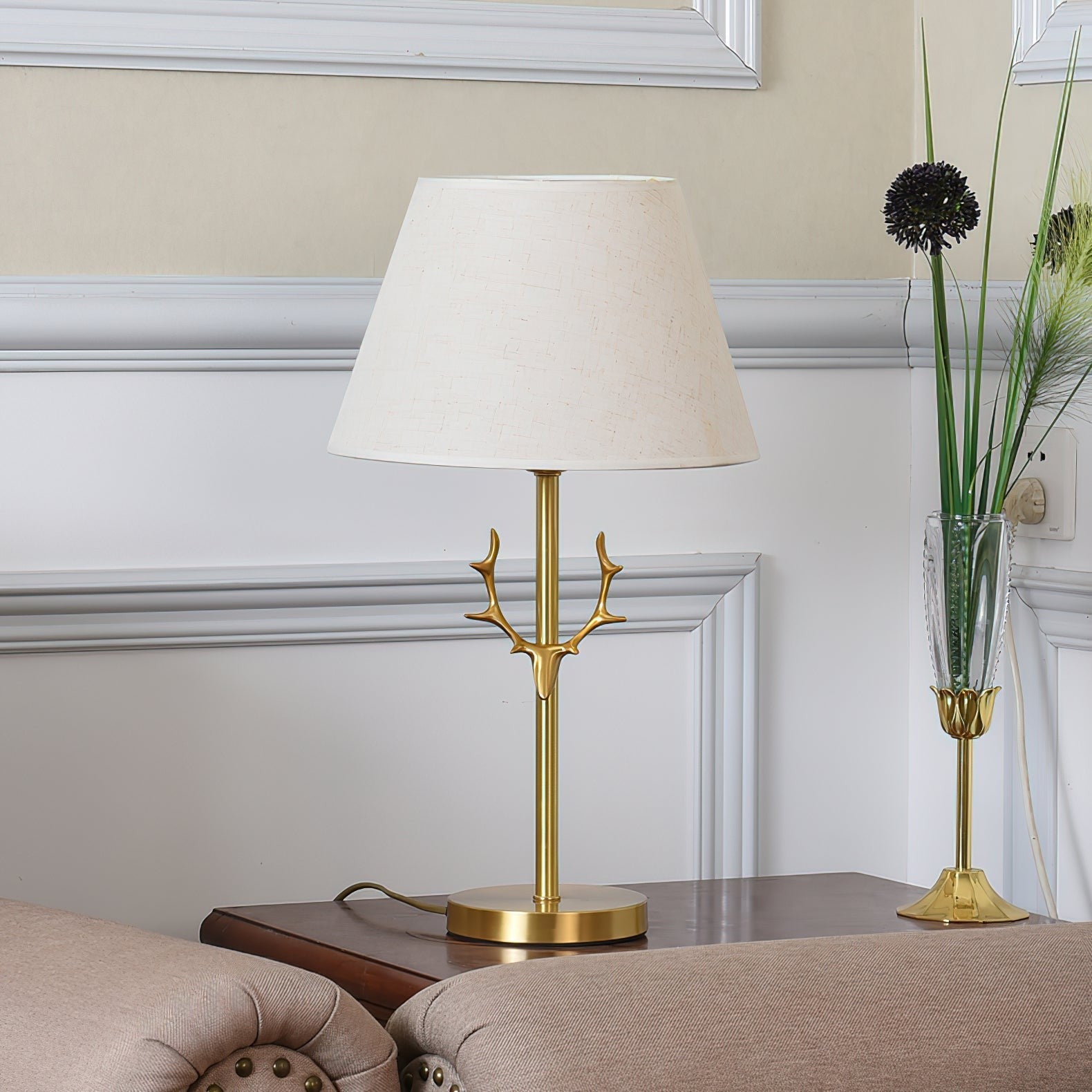 Cervano Antler Accent Table Light, Bedside Table Lamp, detail 10