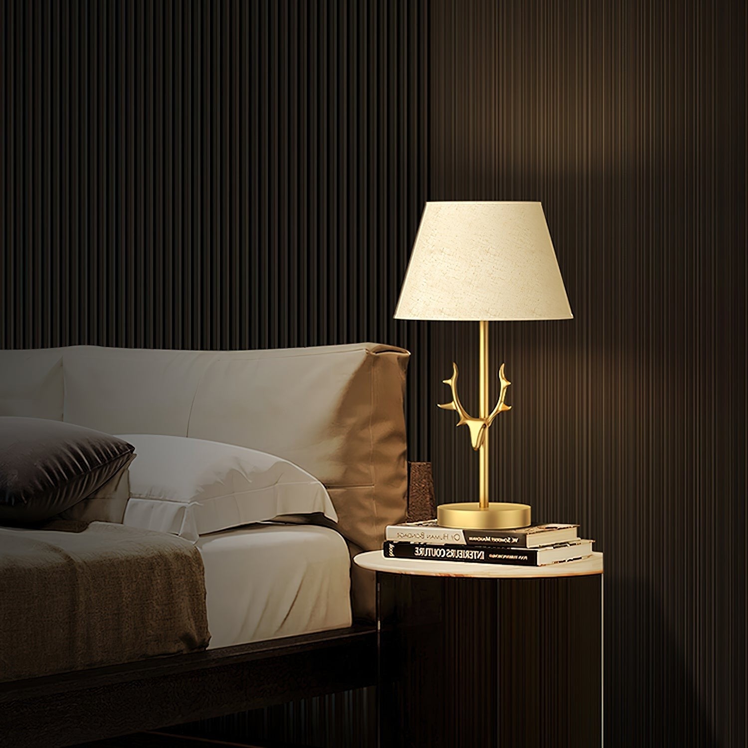 Cervano Antler Accent Table Light, Bedside Table Lamp, detail 11