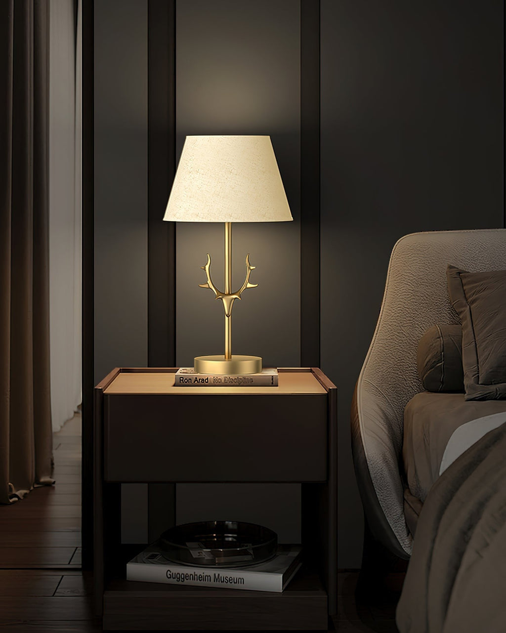 Cervano Antler Accent Table Light, Bedside Table Lamp, detail 13
