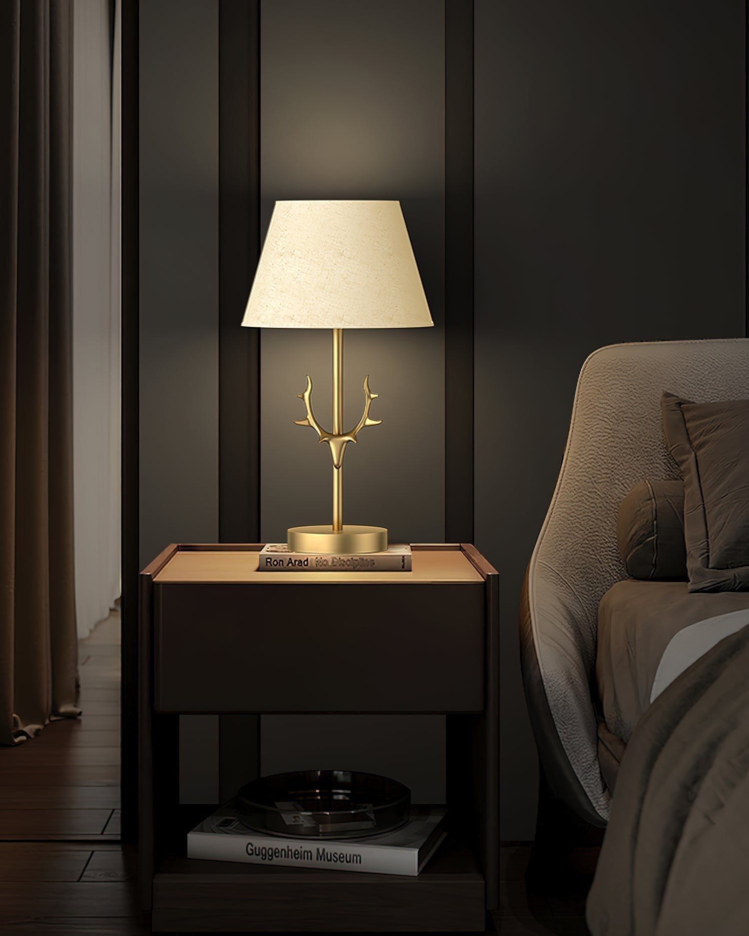 Cervano Antler Accent Table Light, Bedside Table Lamp, detail 13