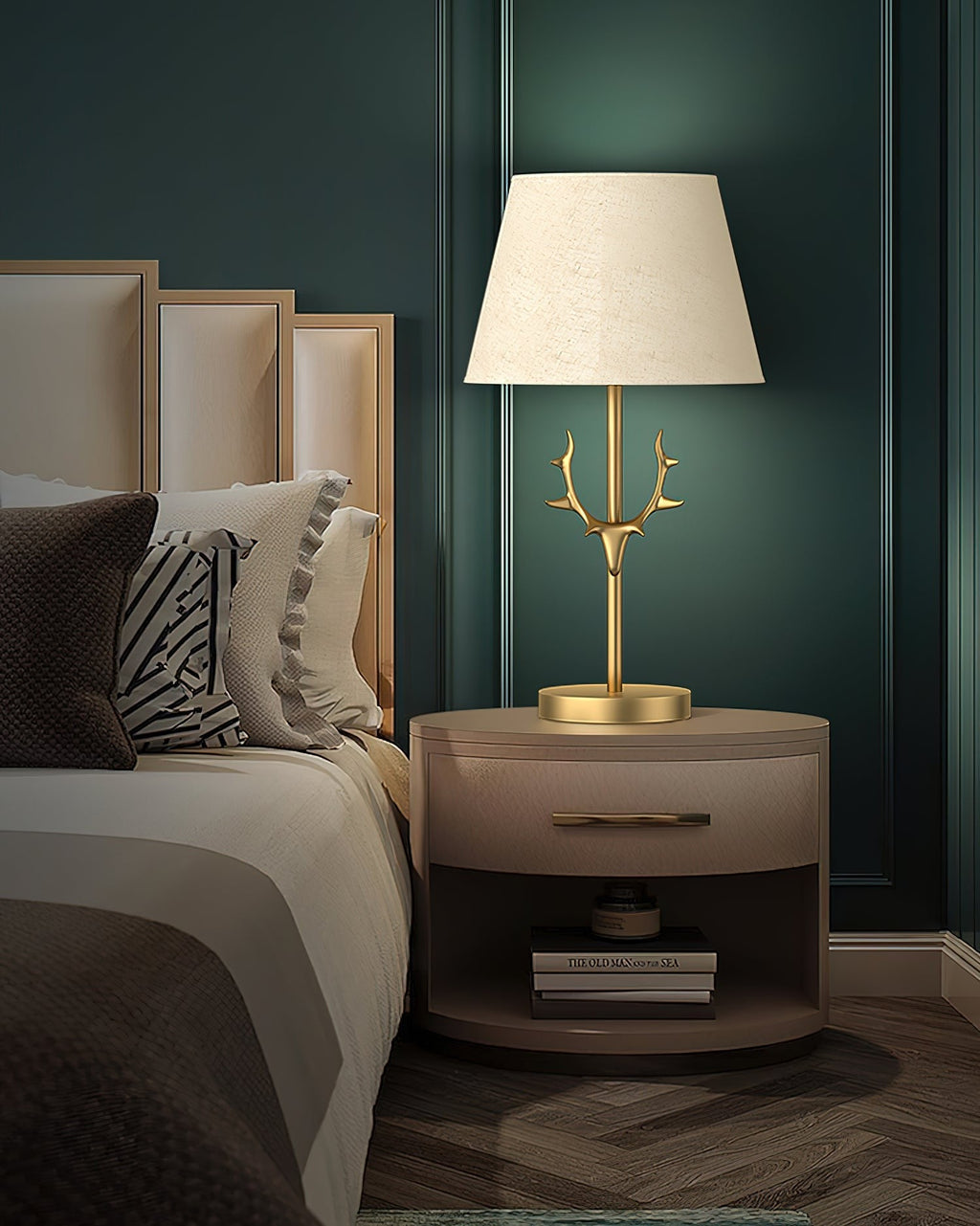Cervano Antler Accent Table Light, Bedside Table Lamp, detail 14