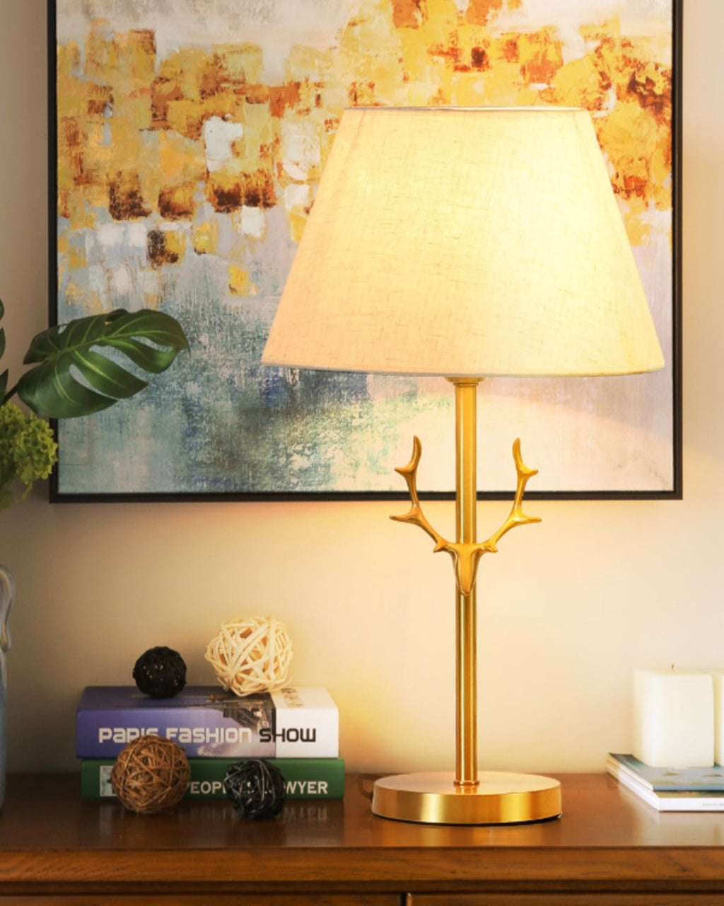 Cervano Antler Accent Table Light, Bedside Table Lamp, detail 5