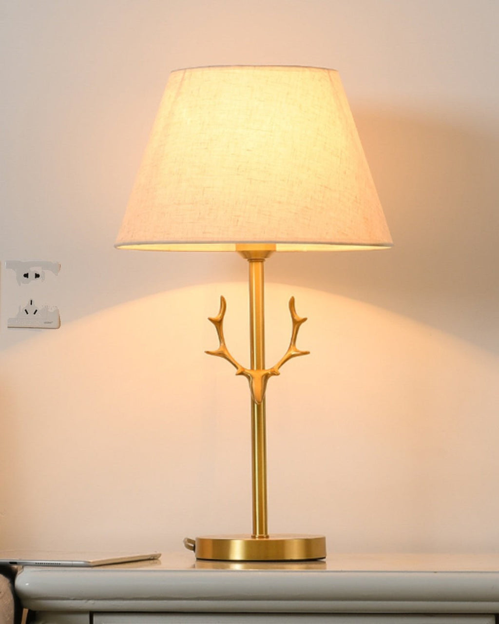 Cervano Antler Accent Table Light, Bedside Table Lamp, detail 7