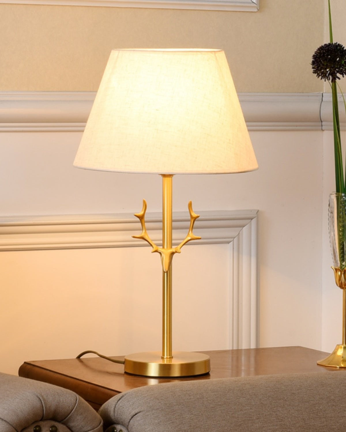 Cervano Antler Accent Table Light, Bedside Table Lamp, detail 8