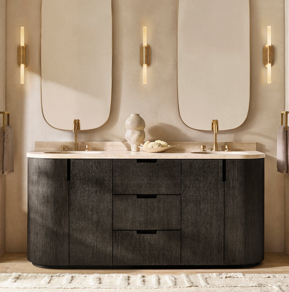 Rousseau Linear Wall Light, Bathroom Wall Sconce, detail 10