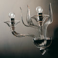 Timeless Clear Glass Ribbed Detail Wall Light, Wall Sconce, Width 40 cm