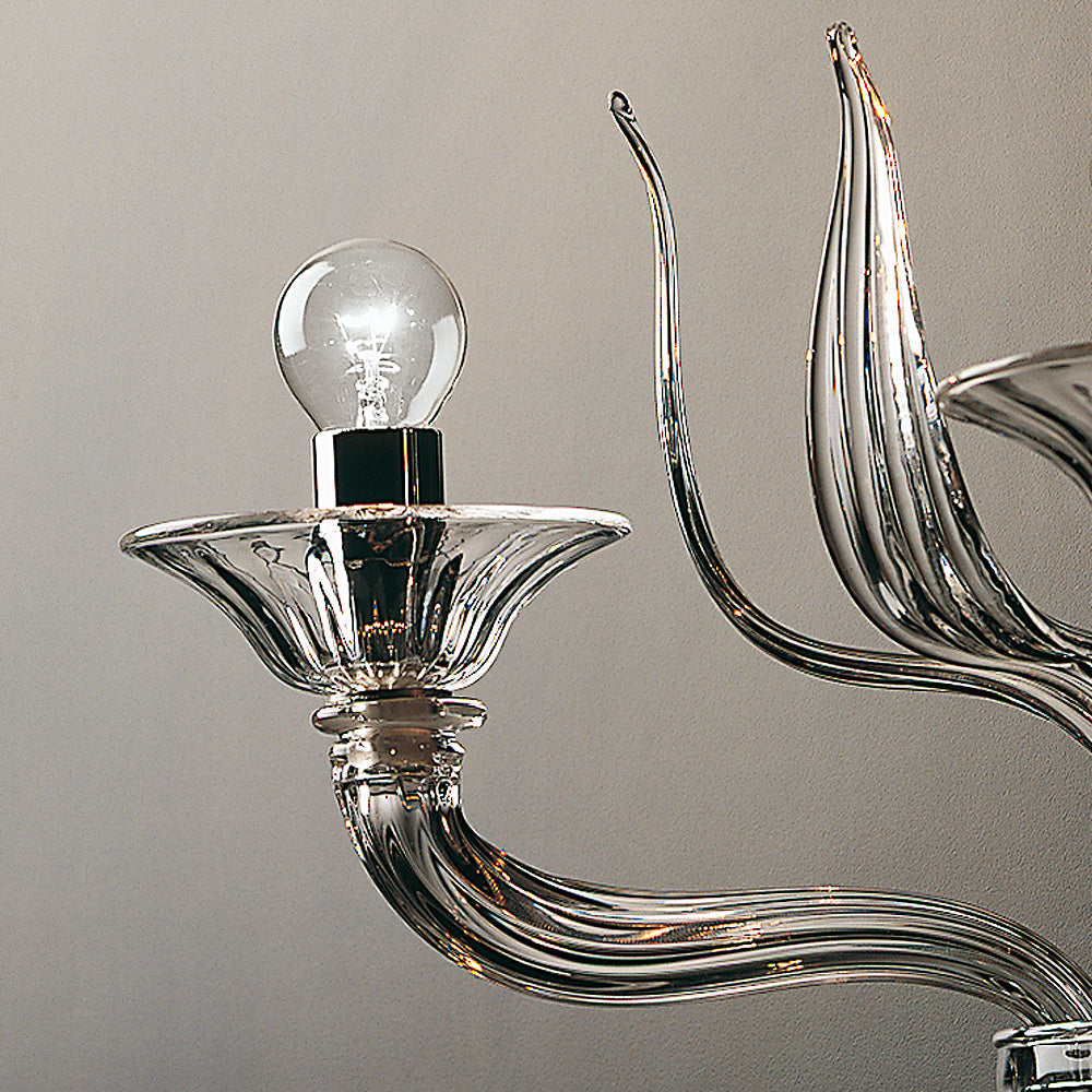 Timeless Clear Glass Ribbed Detail Wall Light, Wall Sconce, detail 2