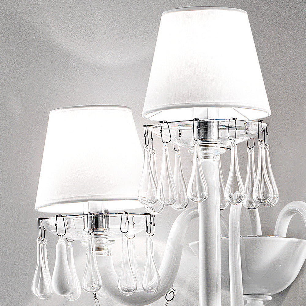Timeless Glass Teardrop Accent Wall Light With Three Arms, Wall Sconce, detail 2