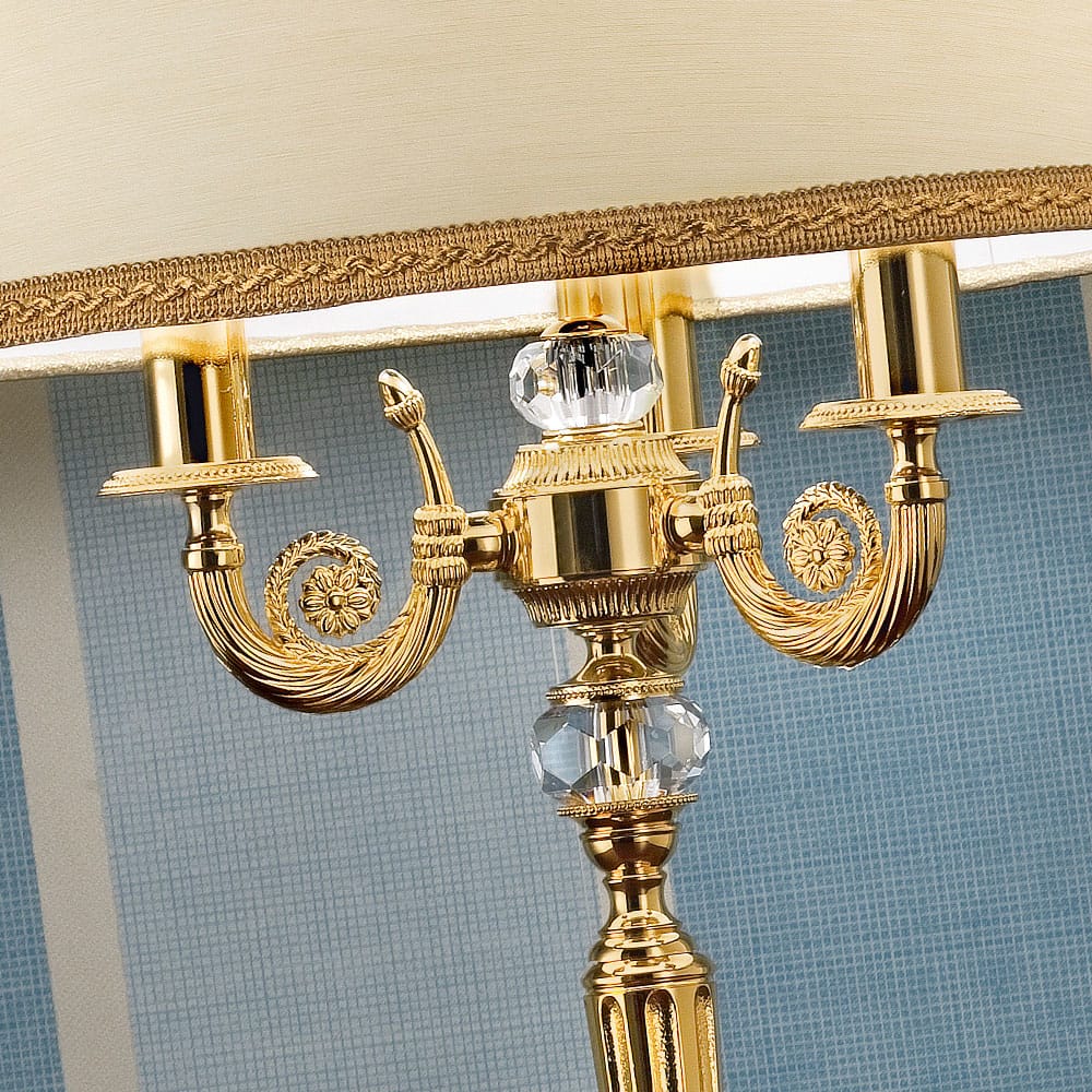 Timeless Gold Candelabra Table Light, Bedside Table Lamp, detail 2