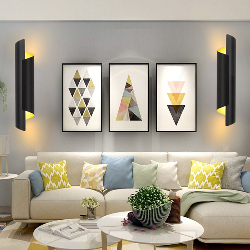 Timeless Nordic Unique Chic LED Curved Metal Wall Light for Bedside Living Room Aisle, Bedroom Wall Sconce, detail 4