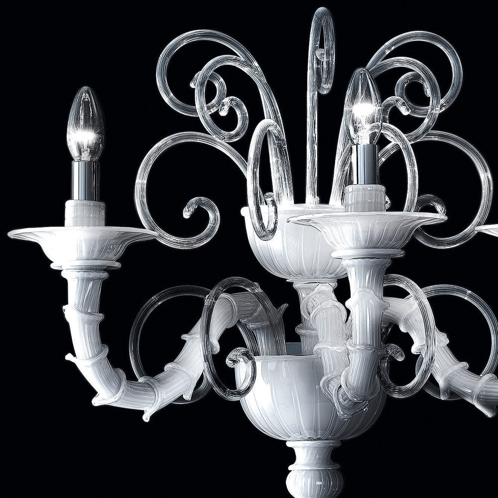 Timeless White Glass Wall Light, Wall Sconce, detail 2