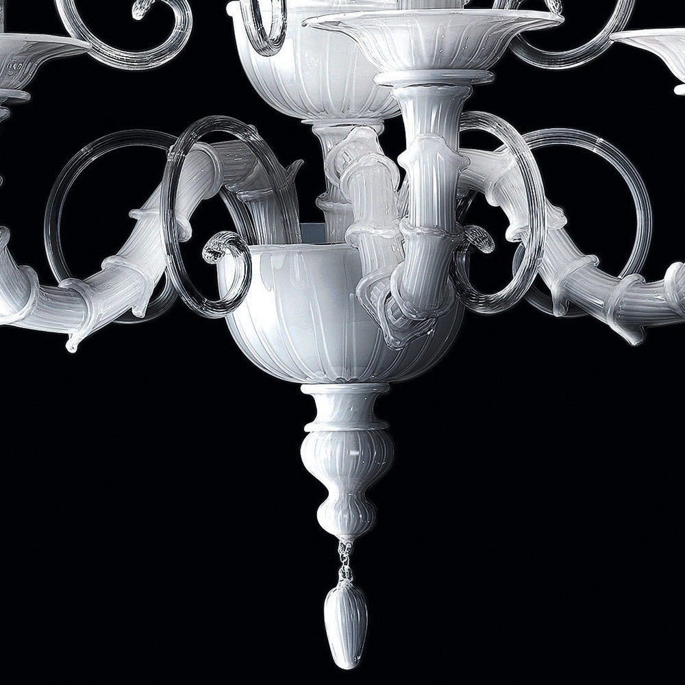 Timeless White Glass Wall Light, Wall Sconce, detail 3