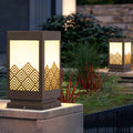 Classical Hollowed Pattern Landscape Decorative Lighting Waterproof Lawn Lamp for Exterior, Outdoor Wall Light, 5.91" W x 11.02" H