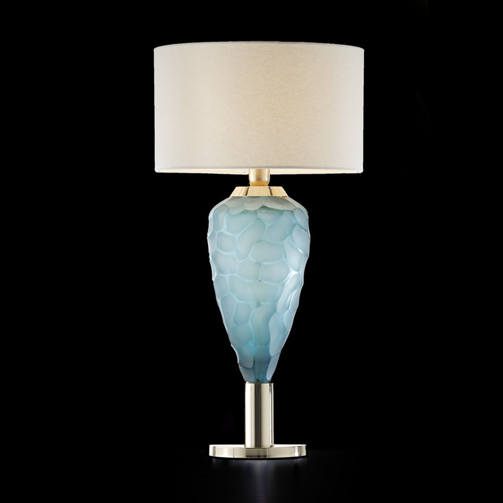 Contemporary Coloured Italian Crystal Table Light, Bedside Table Lamp, Height 78 cm