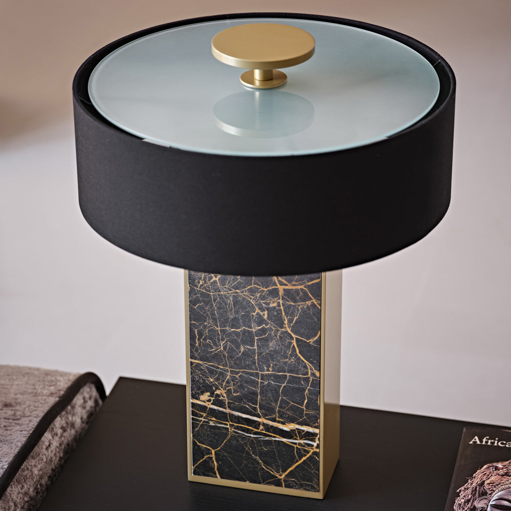 Contemporary Marble Table Light, Bedside Table Lamp, detail 3