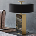 Contemporary Marble Table Light, Bedside Table Lamp, Overall height with shade 53