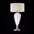 Contemporary Nickel And Italian Crystal Table Light, Bedside Table Lamp, Height 78 cm