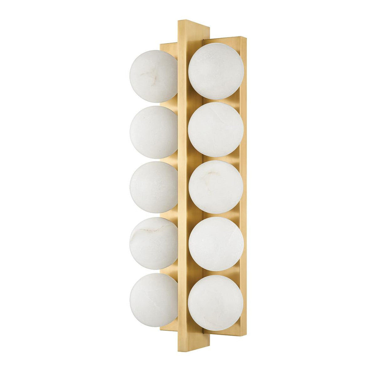 Emille Wall Light - Vintage Brass Wall Lamp, Hardwired Wall Sconce, 18.25"H x 6.75"W