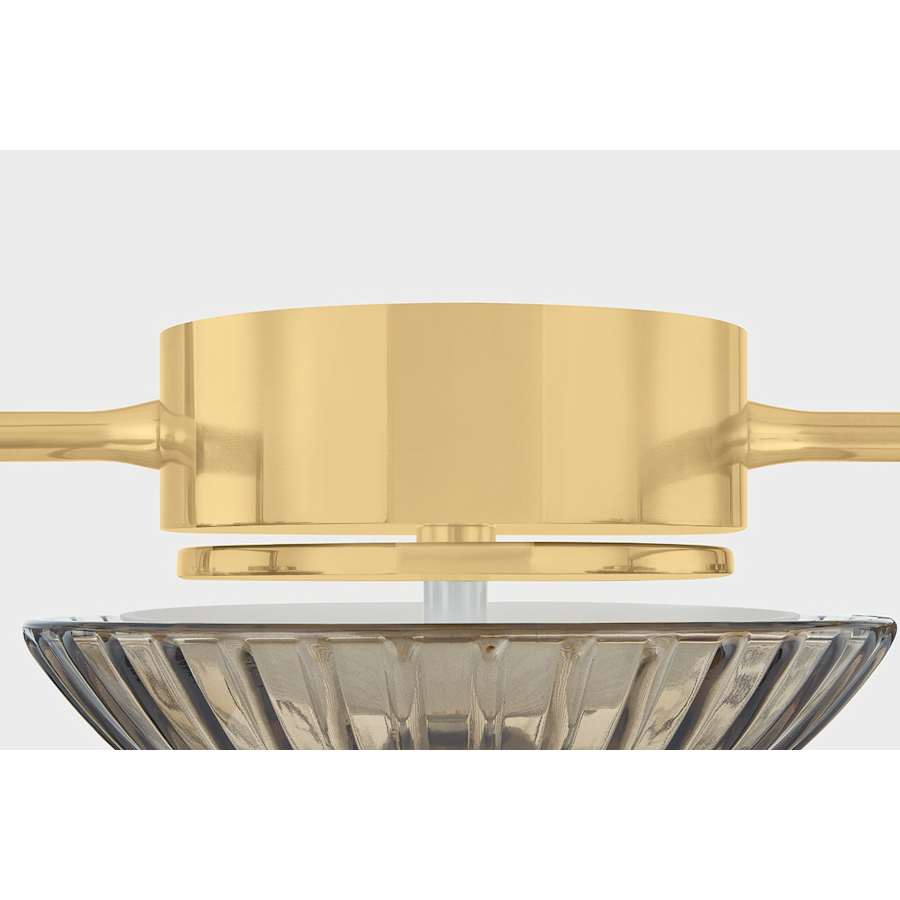 Corbett Lighting Birmingham 40" Tall LED Wall Light with Piastra Glass Shades, Bedroom Wall Sconce, detail 7