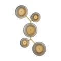 Corbett Lighting Birmingham 40" Tall LED Wall Light with Piastra Glass Shades, Bedroom Wall Sconce, 4"