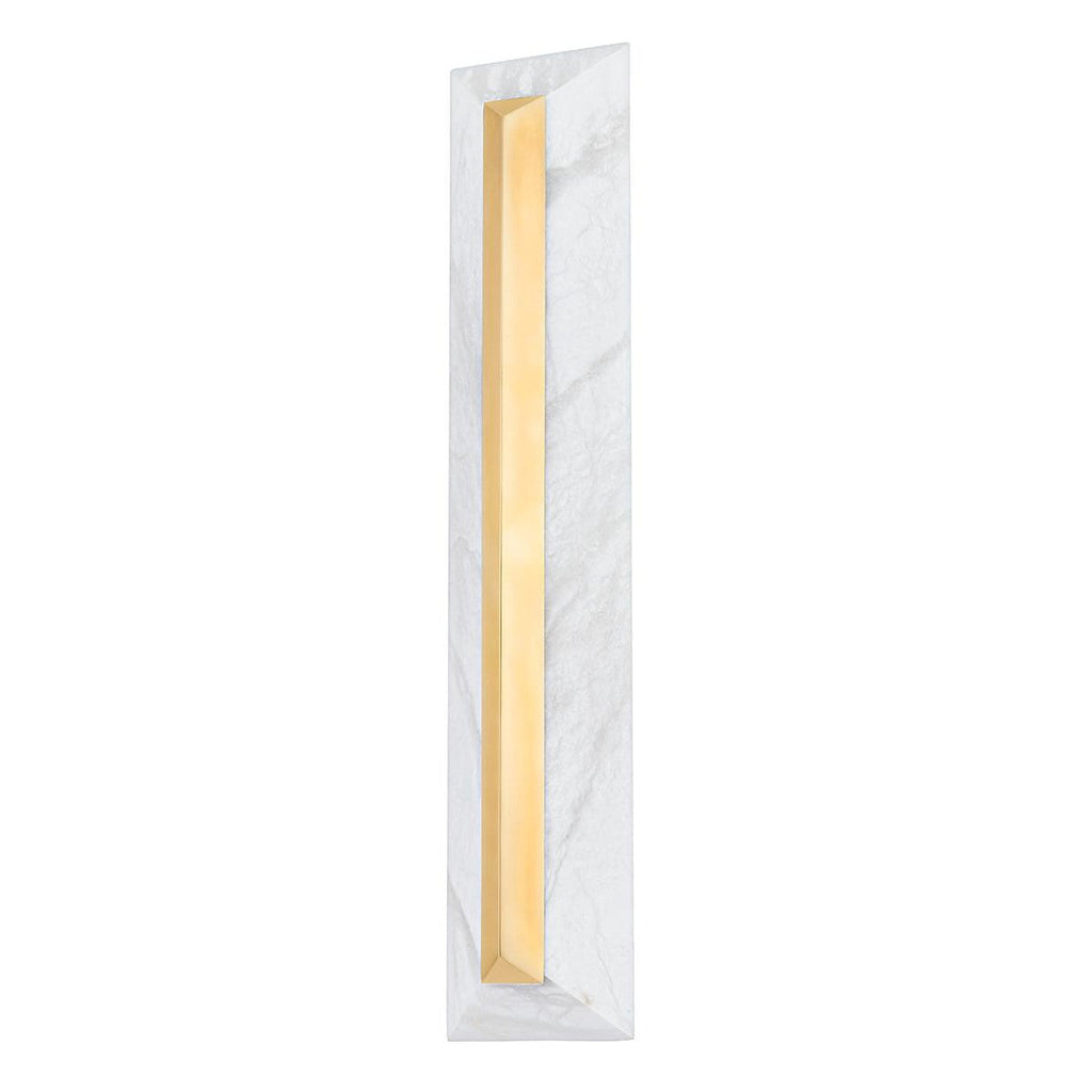 Perth Wall Light, Hardwired Wall Sconce, Brass, 27"H x 5.25"W