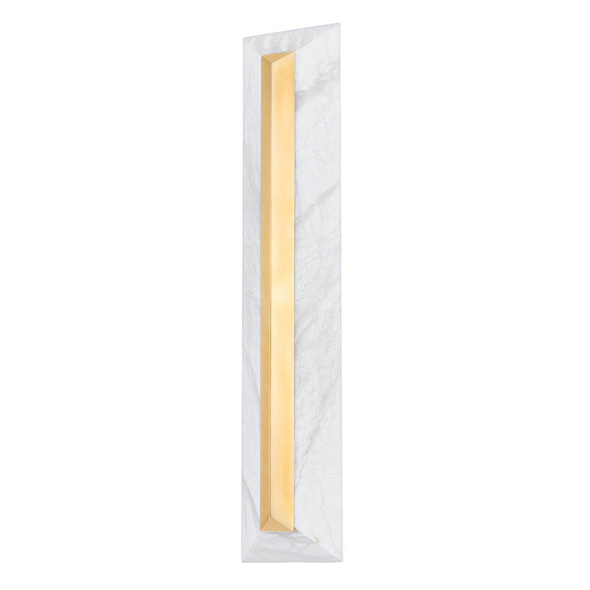 Perth Wall Light, Hardwired Wall Sconce, Brass, 27"H x 5.25"W