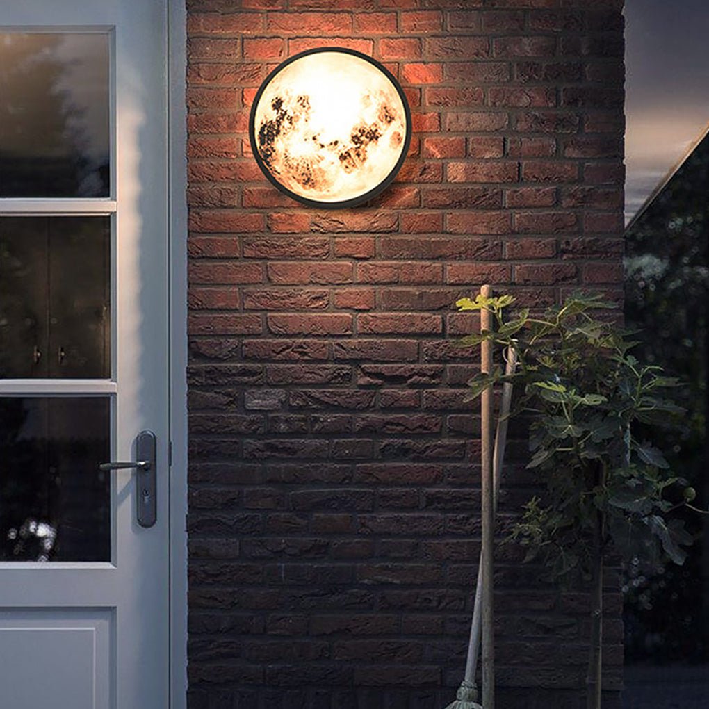 Creative Moon Exterior Waterproof Garden Light LED Exterior Wall Light, Outdoor Wall Light, Stainless steel + glass, 11.8"