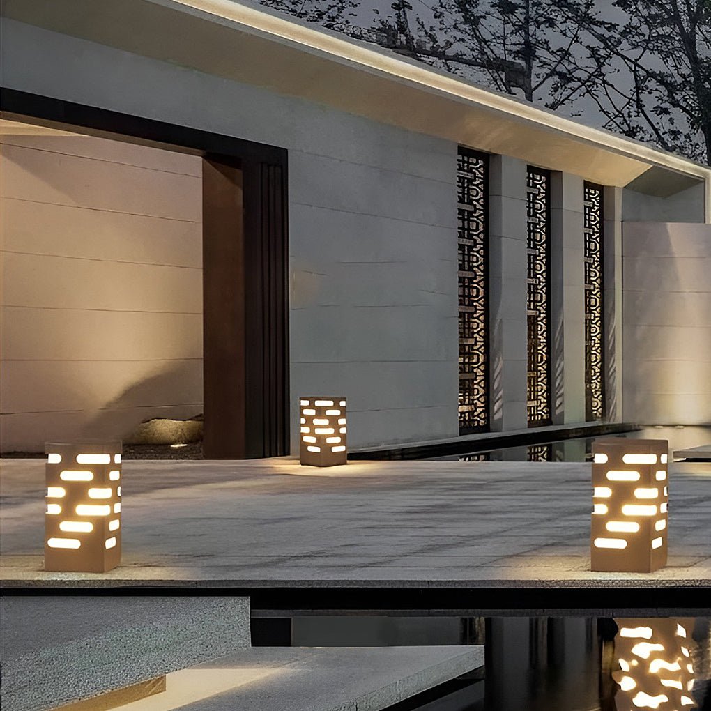 Contemporary Exterior Post Lights Decorative Pillar and Pole Lamps for Gardens and Pathways, Outdoor Wall Light, detail 3