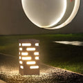 Contemporary Exterior Post Lights Decorative Pillar and Pole Lamps for Gardens and Pathways, Outdoor Wall Light, Stainless Steel, 12"
