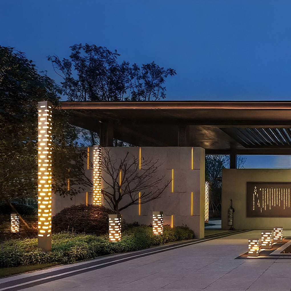 Contemporary Exterior Post Lights Decorative Pillar and Pole Lamps for Gardens and Pathways, Outdoor Wall Light, detail 4