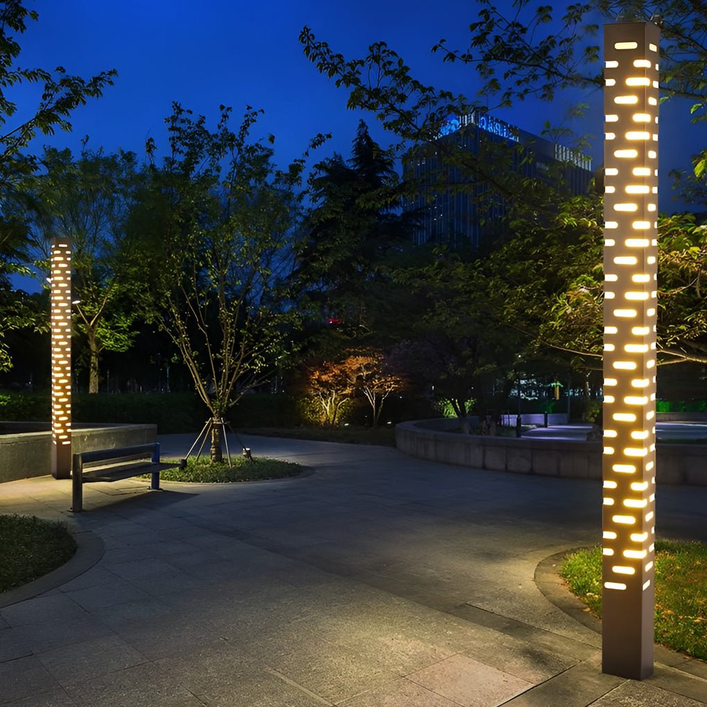 Contemporary Exterior Post Lights Decorative Pillar and Pole Lamps for Gardens and Pathways, Outdoor Wall Light, detail 6