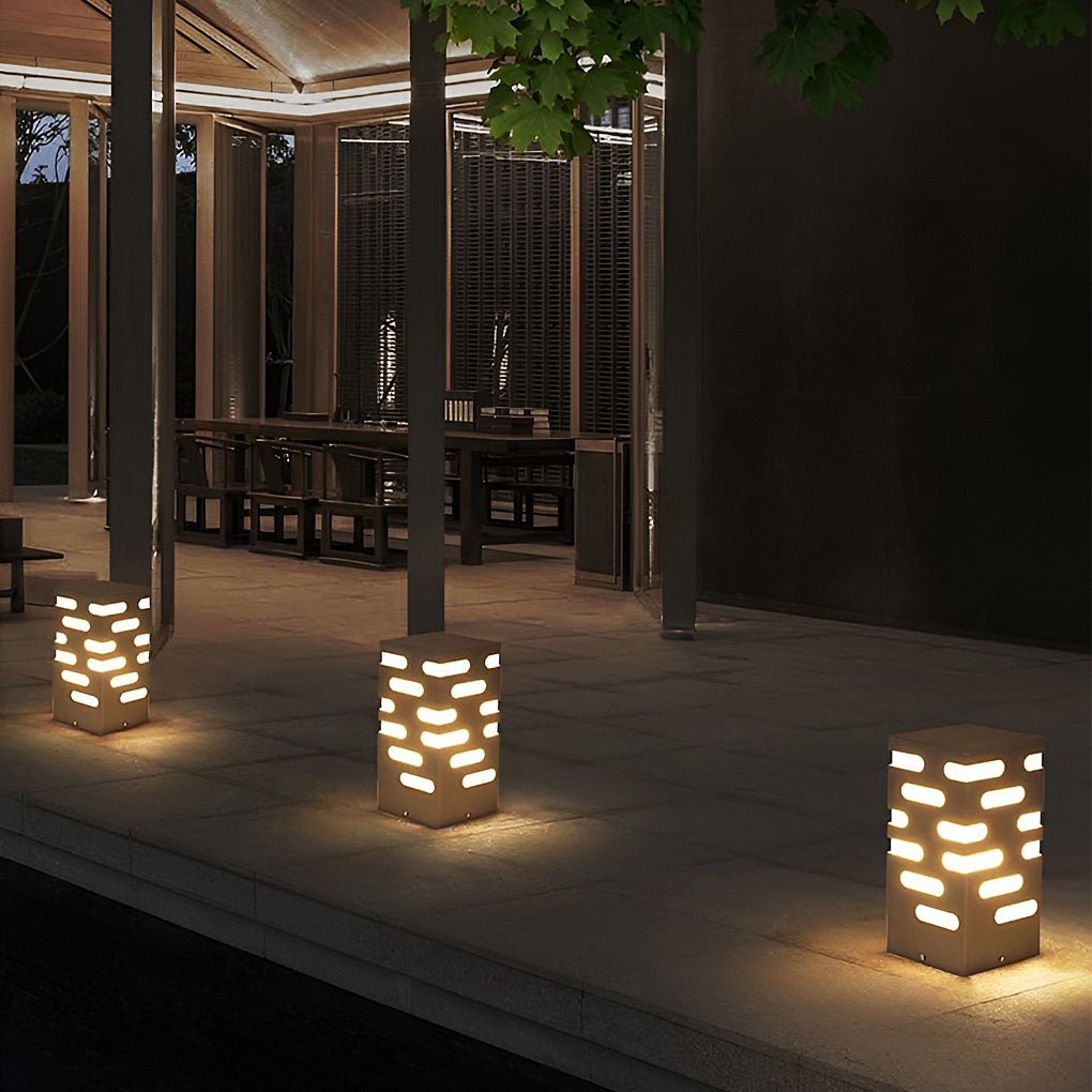 Contemporary Exterior Post Lights Decorative Pillar and Pole Lamps for Gardens and Pathways, Outdoor Wall Light, detail 2