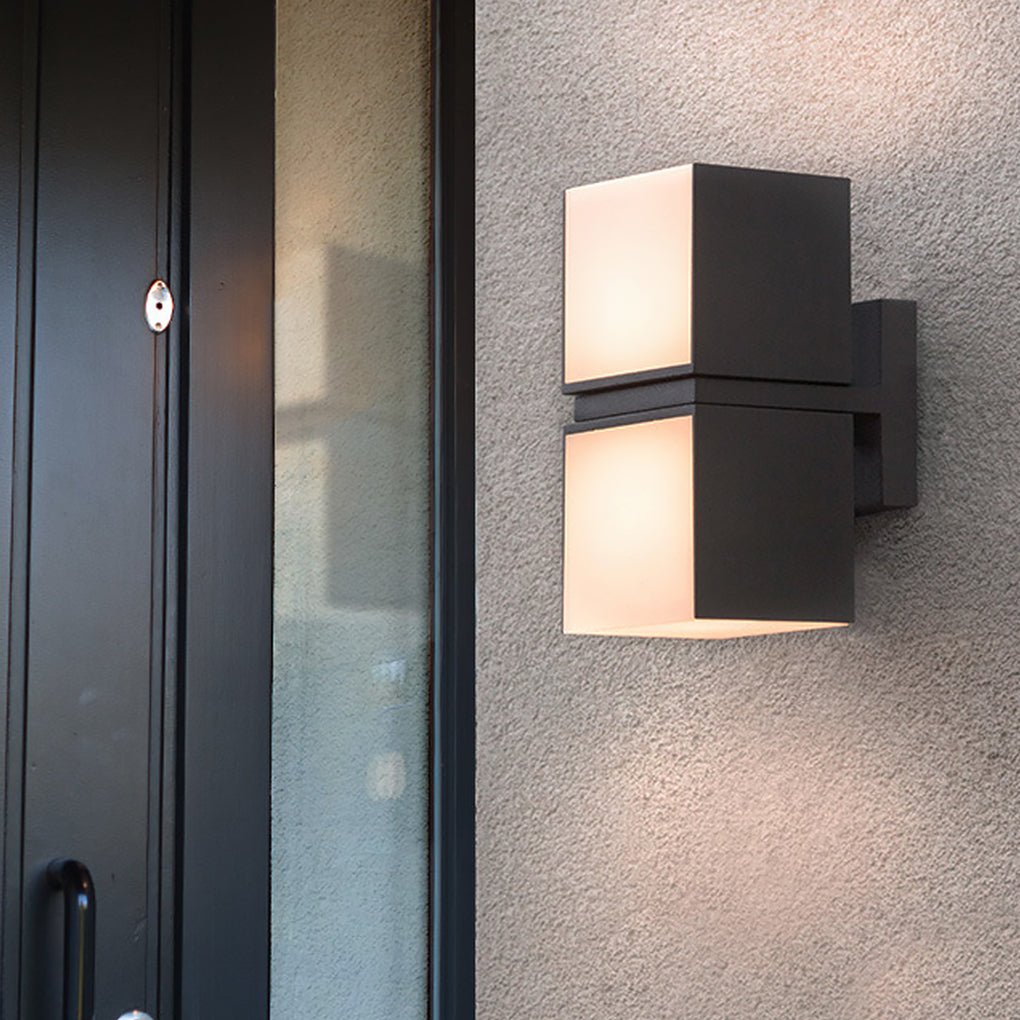 Creative Exterior Waterproof LED Landscape Light Exterior Wall Fixtures, Outdoor Wall Light, Die-cast Aluminum + Acrylic, W 4in x H 8.7in